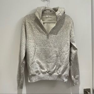 Aritzia Gray 3/4 Zip Hoodie